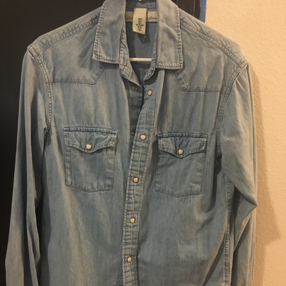 H&M LOGG button down denim shirt